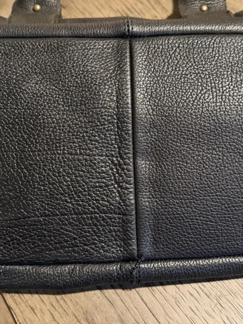 Adrienne Vittadini Black Leather Shoulder Bag